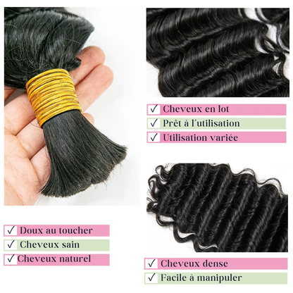 Extensions Deep Wave, 100% cheveux naturels