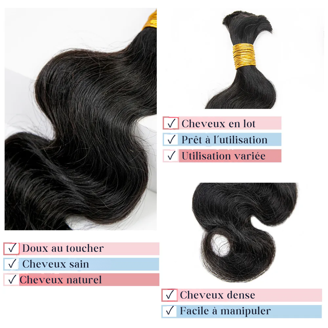 Extensions Body Wave, 100% cheveux naturels