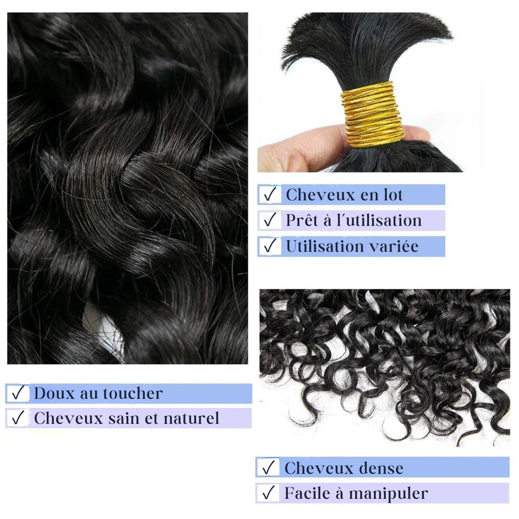 Extensions Water Wave, 100% cheveux naturels