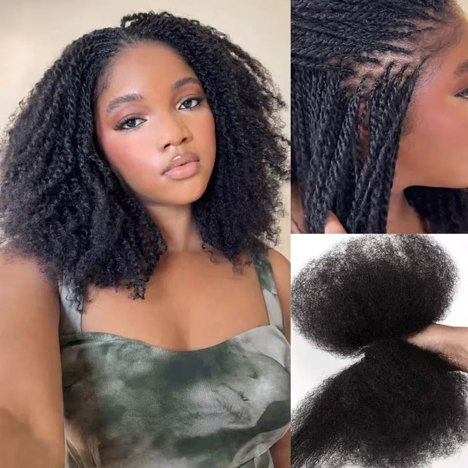 Extension Afro Kinky pour Mini Twist, 100% cheveux naturels