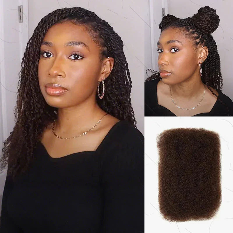 Extension Afro Kinky pour Mini Twist, 100% cheveux naturels