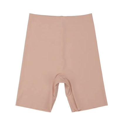 Flarixa Seamless High Waist Shorts Panties For Women Tummy Control Hip Lift Ice Silk Safety Pants Underwear Boyshorts Boxer
